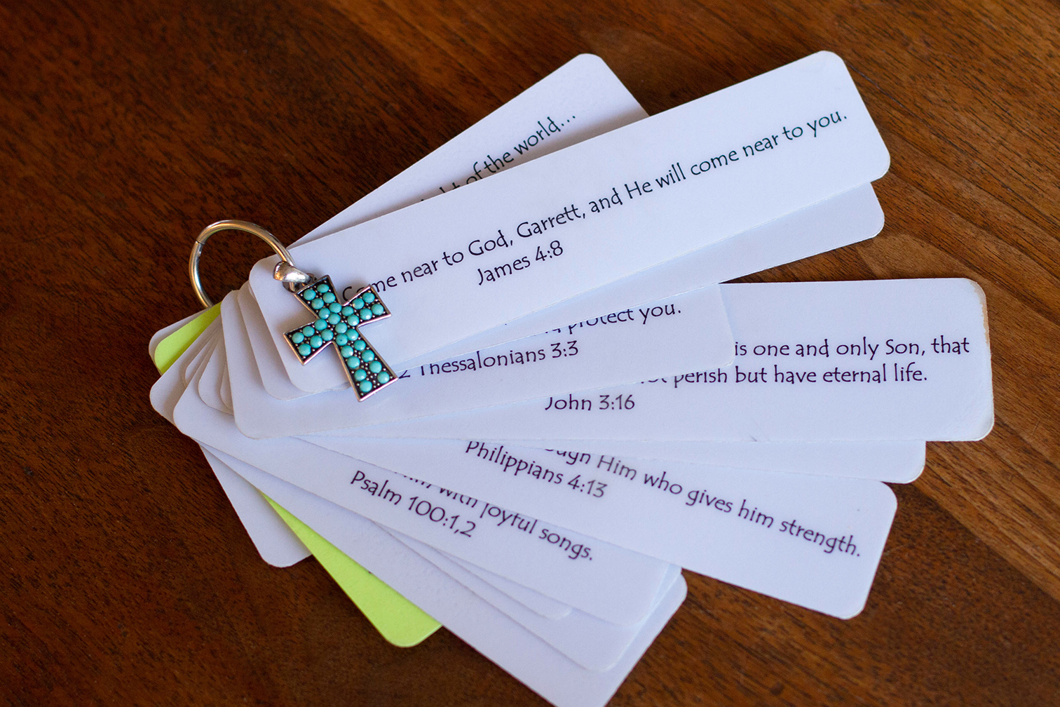 Children's Personalized Bible Keychain Verses - Boy - Everlasting Choice